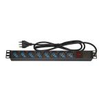 Multipresa 8 posti rack 19" C14