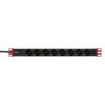 Multipresa Elettrica Alimentazione per Rack 19" 8 Uscite Spina Schuko
