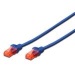 Cavo di rete Lan Patch RAME LSZH Cat.6 UTP 1mt Blu