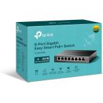 Switch LAN 8 porte Gigabit con 4 POE 64watt