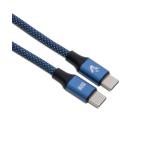 Cavo USB 3.2 Type C MAschio a Type C Maschio 100W Vultec Smartphone 5.0A nylon blu 2mt