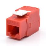 Presa Frutto Keystone RJ45 Cat.6 UTP Toolless  Rosso