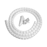 Spirale Copri Cavo 1,5 Mt Flessibile diametro 25 Bianco
