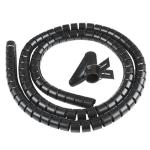 Spirale Copri Cavo 1,5 Mt Flessibile diametro 25 Nero