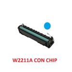 Toner Compatibile HP W2211A 207A 1250 pagine Ciano con chip