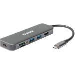 Adattatore USB tipo C a HDMI USB-C 6-in-1 con Power Delivery HDMI 4K, 2 Porte USB 3.0, Lettore di schede