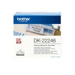 Brother DK22246 Etichette Carta Adesiva, 103.6 mm x 30.48 m, Nero/Bianco