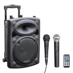Altoparlante portatile da 10"/500W MAX con 2 microfoni cablato e senza fili IBIZA