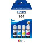 Cartuccia Originale Epson EcoTank 104 130ml Multipack nero colore