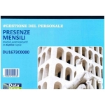 Blocco Presenze Mensili 21.5 x 29.70 50x2 duplice copia