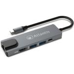 Mini Docking Station USB C a HDMI 4K, Ethernet RJ45 Gigabit, 2 USB 3.0, 1 USB type C 85W