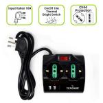 Multipresa Elettrica 4 Posti Bipasso Schuko e USB C con Interruttore