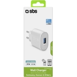 Caricabatterie da viaggio 100/250V 2100 mAh fast c harge con porta USB BIANCO