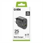Wall charger 1 USB Type C PD 25W + 1USB AFC
