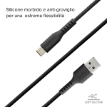 Cavo dati USB 2.0 a Type-C , lunghezza 1,5 m color e nero