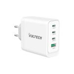 Caricatore 3 Type C 1 USB PD45 100W Bianco