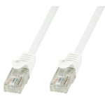 Cavo di rete Lan Patch RAME Cat.6 UTP 0.50mt Bianco