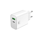 Caricabatterie GaN Fast USB-C PD e USB-A QC3.0 compatto 30W